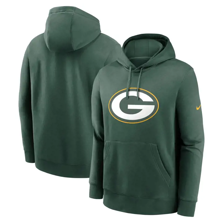 Sweat à capuche Nike Club Logo NFL Green Bay Packers pour homme 25 GRN