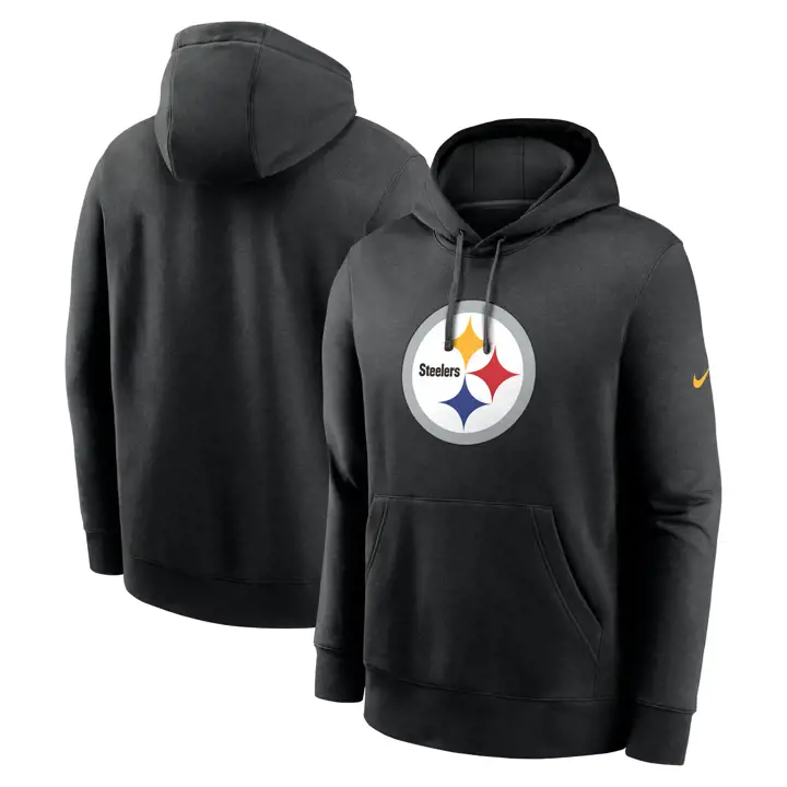 Pittsburgh Steelers NFL Sweat à capuche logo Nike Club pour homme 25 BLK