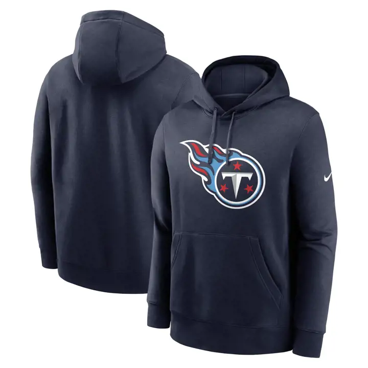 Sweat à capuche Nike Club Logo Tennessee Titans NFL pour homme 25 BLEU MARINE