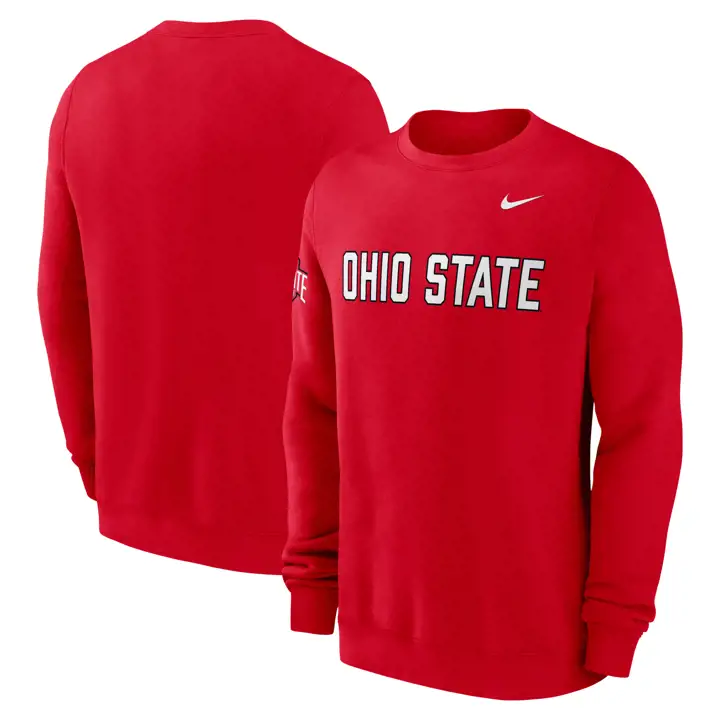 Ohio State Buckeyes Chandail Molletonné Club Doublé 25 Rouge