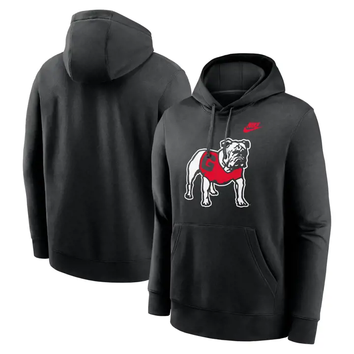 Sweat à capuche en molleton avec logo principal Legacy Club des Georgia Bulldogs, noir