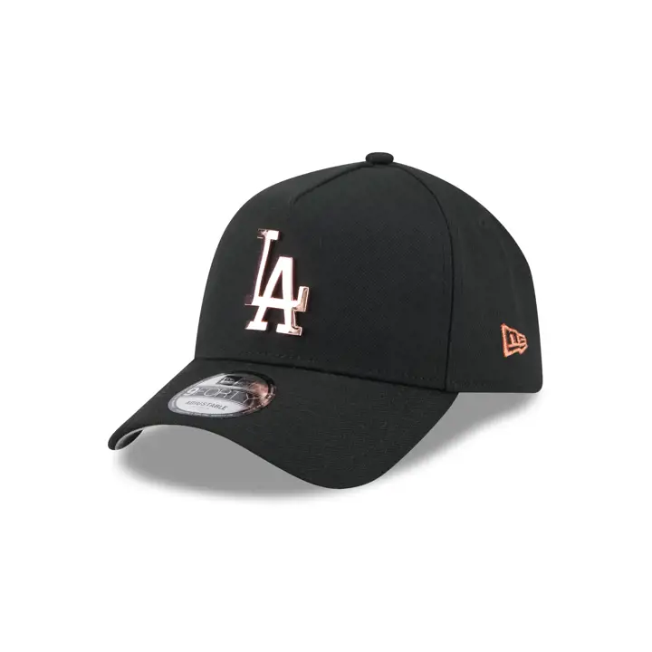 LOS ANGELES DODGERS MLB LOGO MÉTALLIQUE AF9FORTY NOIR/OR ROSE