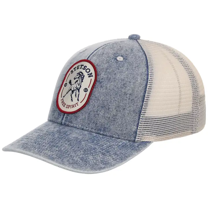 STETSON FREE SPIRIT 6 PANEL TRUCKER Denim