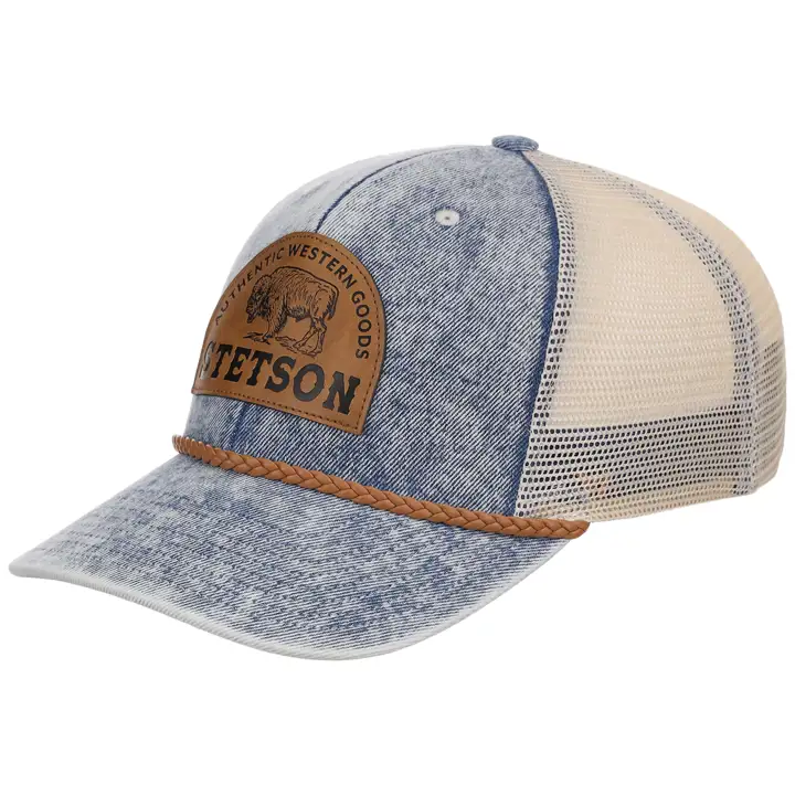 AUTHENTIC WESTERN GOODS 6 PANEL TRUCKER Denim/Ivo