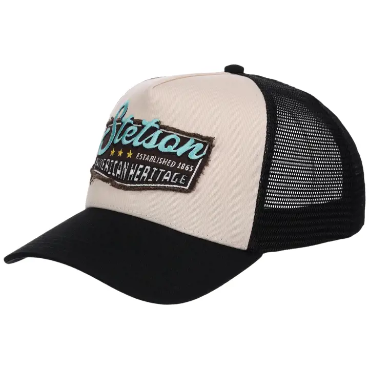 STETSON AMERICAN HERITAGE PATCH 5 PANEL TRUCKER Ivo/Blk
