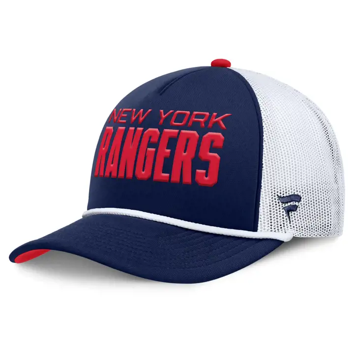 New York Rangers 25 AP NHL Casquette camionneur en mousse marine/blanc