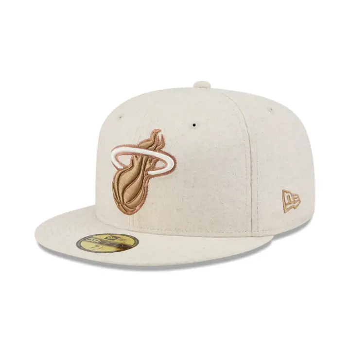 Miami Heat NBA Casquette 59FIFTY en chanvre TAN/GRIS