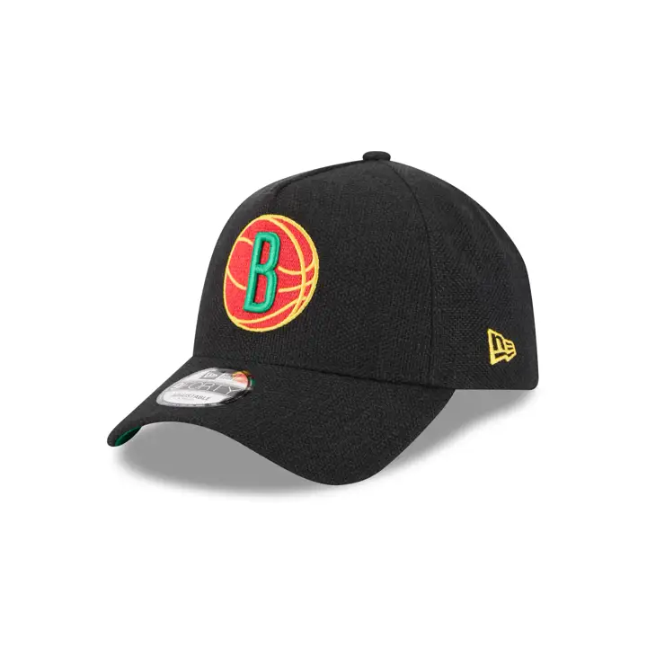 Brooklyn Nets NBA Rasta Chanvre 9FORTY A-Frame NOIR/VERT