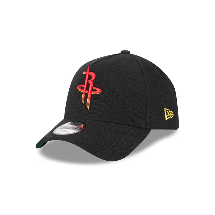 Houston Rockets NBA Rasta Hemp 9FORTY A-Frame BLK/KGRN