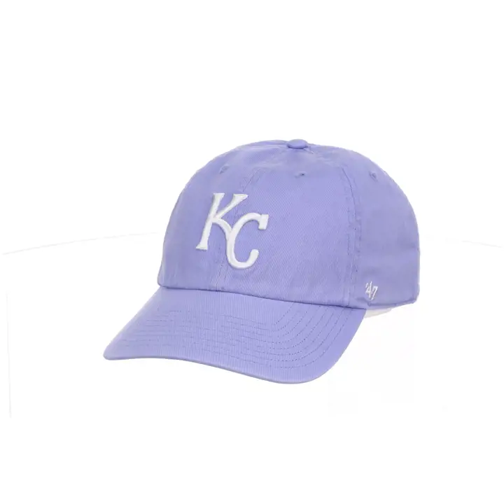 KANSAS CITY ROYALS MLB Casquette '47 Clean Up Pur Lavande/Blanc