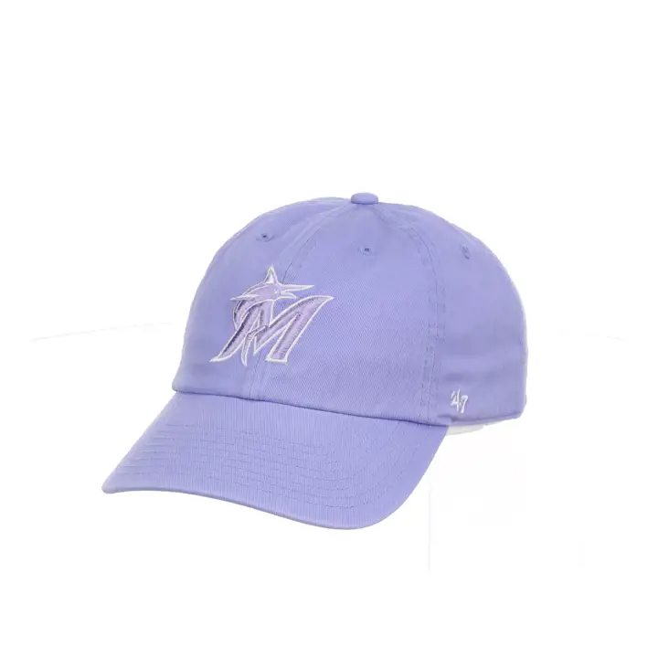MIAMI MARLINS MLB Casquette '47 Clean Up lavande/blanche