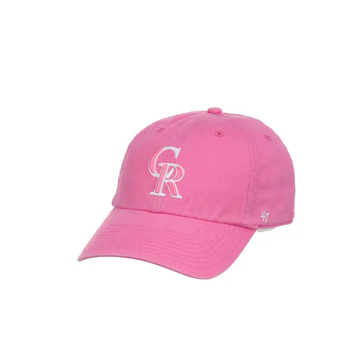 COLORADO ROCKIES MLB Fluo rose/blanc Casquette '47 Clean Up pnk