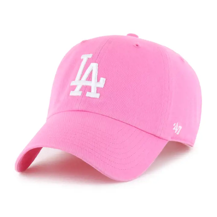 LOS ANGELES DODGERS MLB Casquette '47 Clean Up rose fluo/blanc