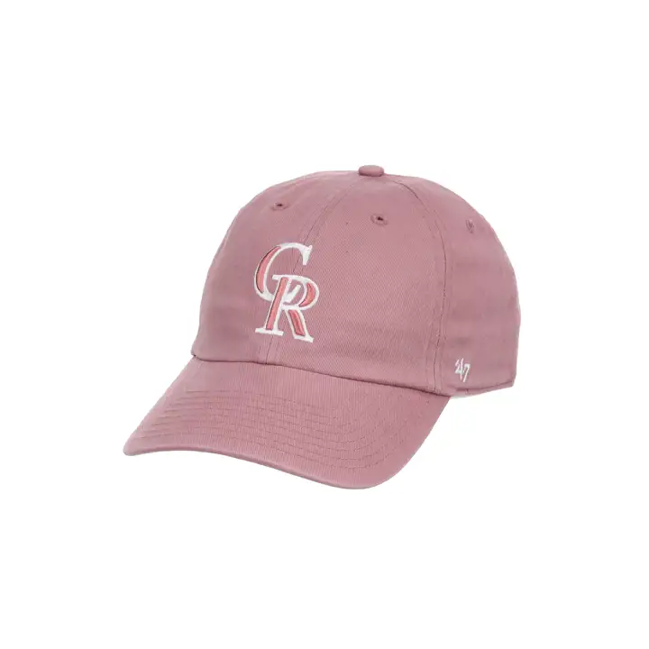 COLORADO ROCKIES MLB Mauve/White Casquette '47 Clean Up Mauve