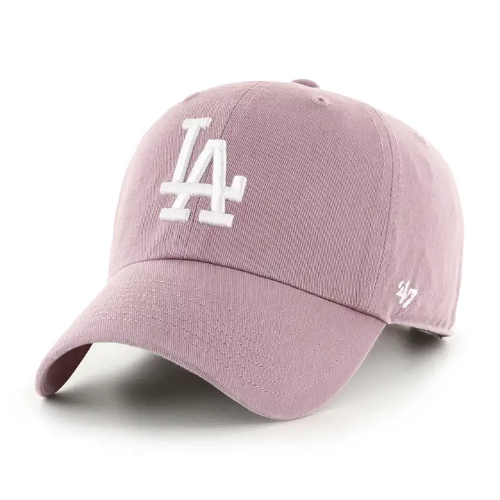 Casquette MLB '47 Clean Up mauve et blanche LOS ANGELES DODGERS