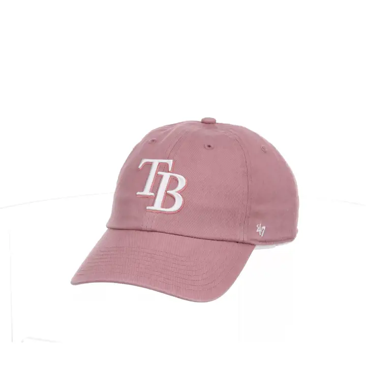 Casquette MLB '47 Clean Up mauve et blanche des Tampa Bay Rays