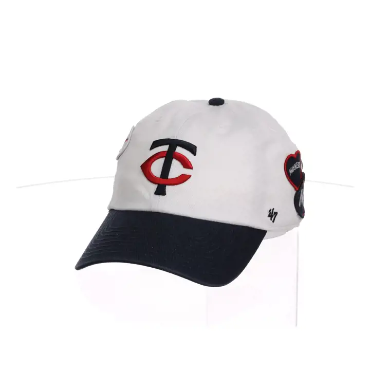 MINNESOTA TWINS MLB Local Patches '47 Clean Up wht/ navy