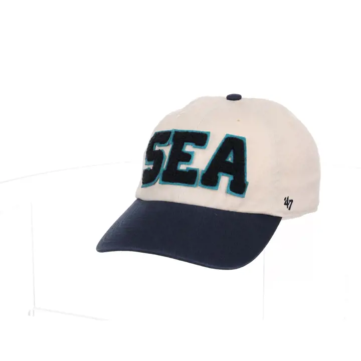 SEATTLE MARINERS MLB Casquette souple ajustable '47 Clean Up naturelle