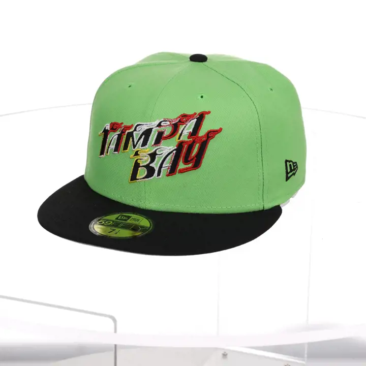 Casquette 59FIFTY Tampa Bay Rays LHD Exclusive JAN Gasparilla Vert Citron/Noir