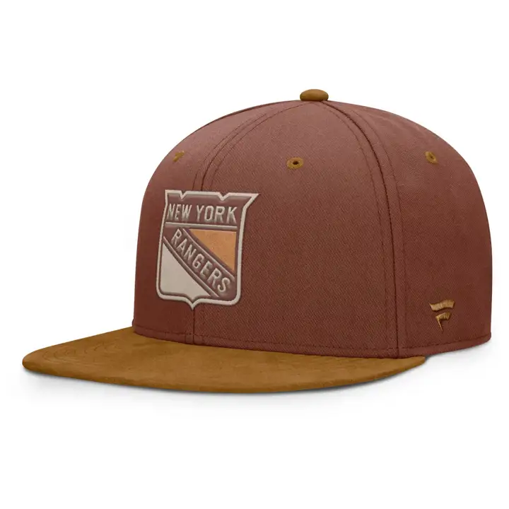 Casquette Snapback en suède et toile NHL Acreage Brn New York Rangers
