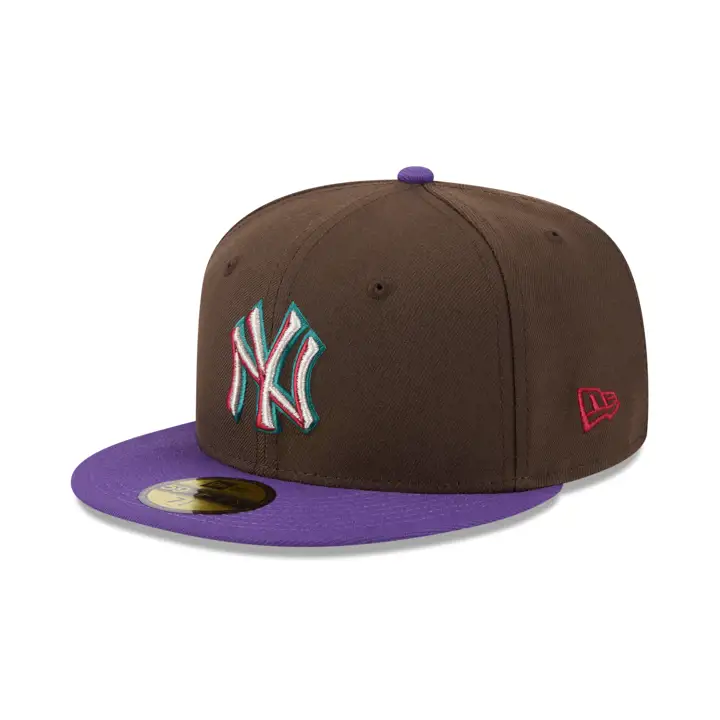 New York Yankees GAUGE FÉV Exclusif Noyer Biseau 59FIFTY Tan/