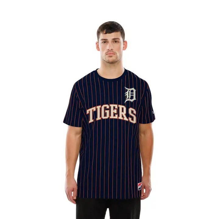 T-shirt rayé rétro Detroit Tigers MLB NE 25 Marine