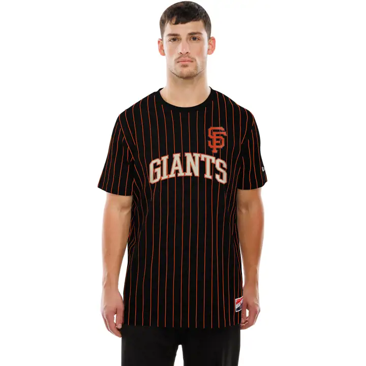 T-shirt rayé New Era MLB Throwback des San Francisco Giants 25 B
