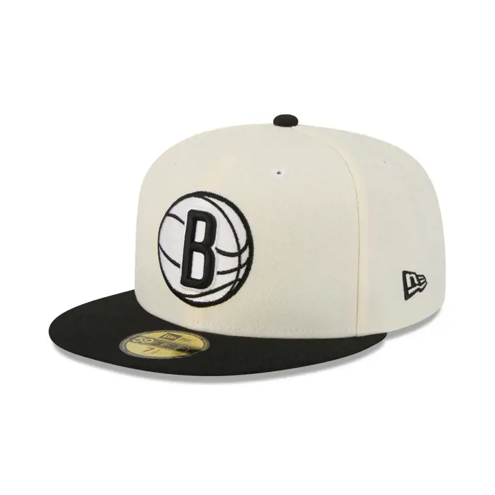 Brooklyn Nets NBA Chrome/TC 59FIFTY CHROME/NOIR/GRIS