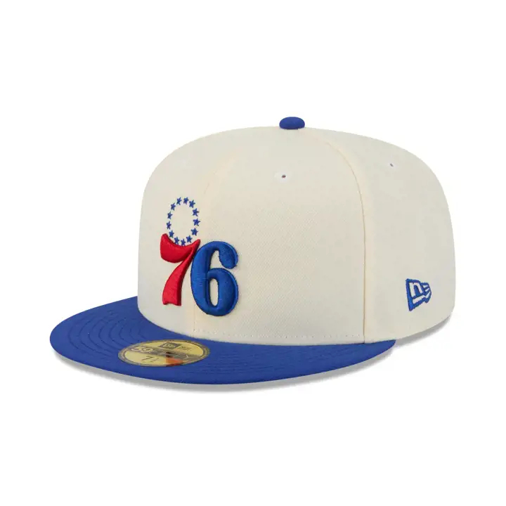 Philadelphia 76ers NBA Chrome/TC 59FIFTY CHROME/BLEU/GRIS
