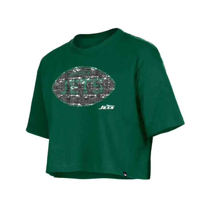 New York Jets NFL - T-shirt vert à sequins réversibles pour jeunes