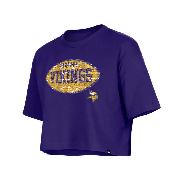 T-shirt à sequins réversibles Minnesota Vikings NFL Youth Football Purp