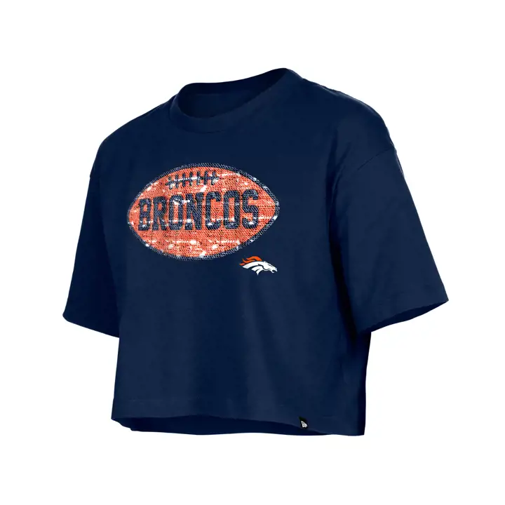T-shirt à sequins réversibles NFL Denver Broncos pour jeune enfant - orange