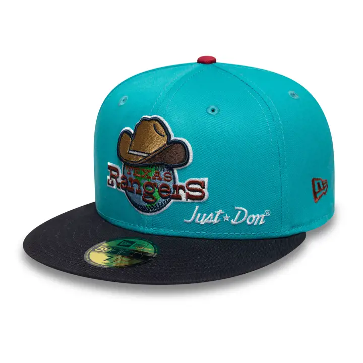 Texas Rangers MLB x Just Don Earth Day 59FIFTY TEAL/NAVY/KGR