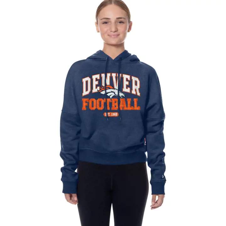 DENVER BRONCOS NFL New Era Bi-Blend Hood Femme 25 Marine