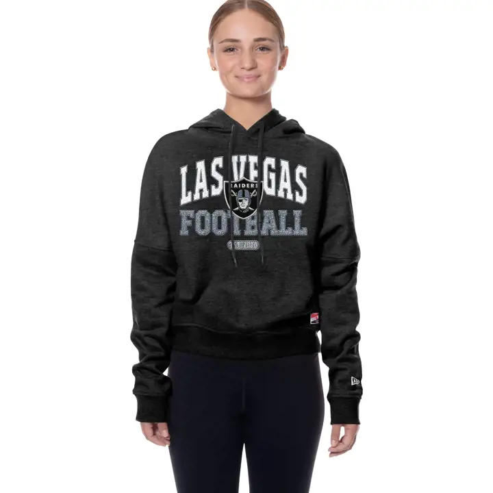 LAS VEGAS RAIDERS NFL Femme New Era Bi-Blend à Capuche 25 noir