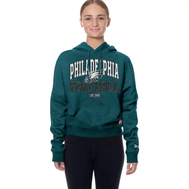 PHILADELPHIA EAGLES NFL Sweat à capuche femme New Era Bi-Blend 25 vert