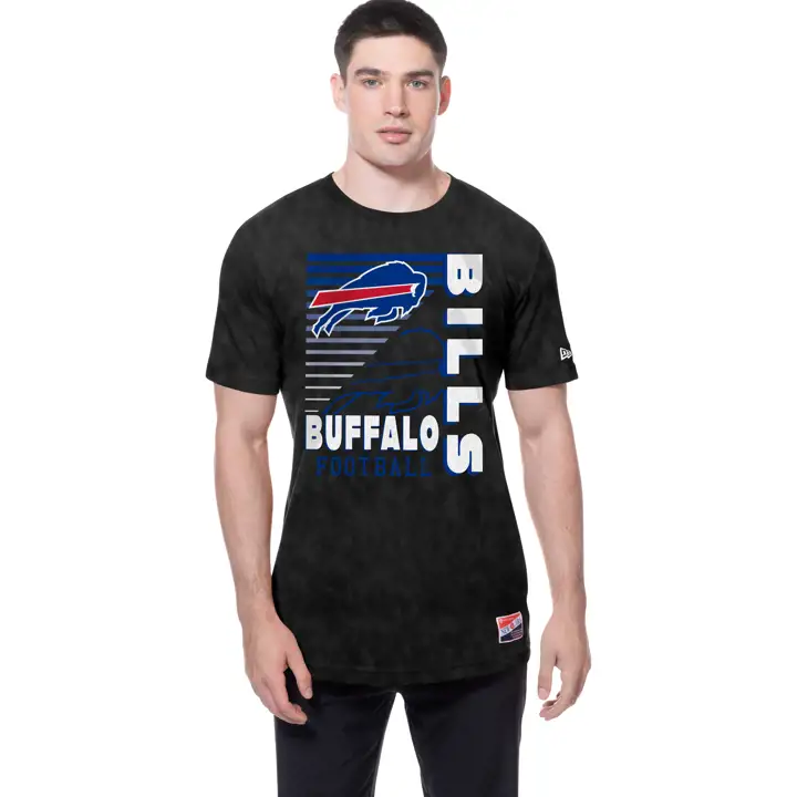 Buffalo Bills NFL T-shirt Enzyme Striation Homme New Era 25 Noir
