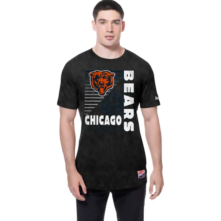 T-shirt New Era Enzyme Striation Chicago Bears NFL Homme 25 Noir