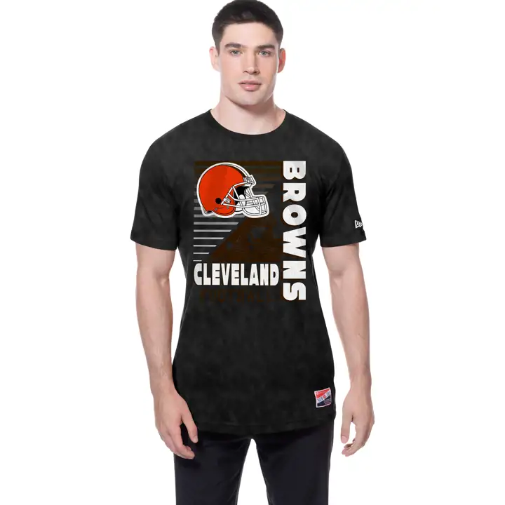 T-shirt Cleveland Browns NFL Homme New Era Enzyme Striation 25 B
