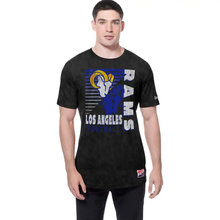 T-shirt Homme NFL Los Angeles Rams New Era Enzyme Striation 25 B