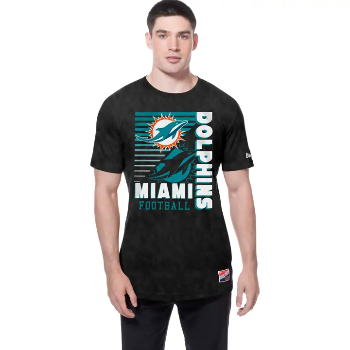 T-shirt Miami Dolphins NFL New Era Enzyme Striation homme 25 noir
