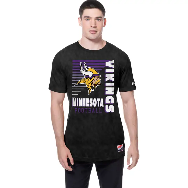 T-shirt New Era Enzyme Striation NFL pour homme Minnesota Vikings 25