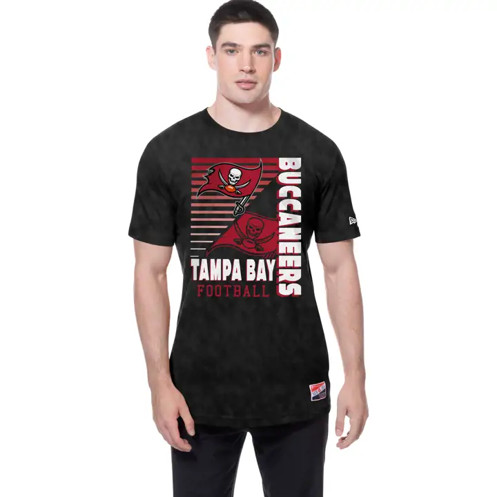 T-shirt New Era Enzyme Striation des Buccaneers de Tampa Bay NFL pour homme