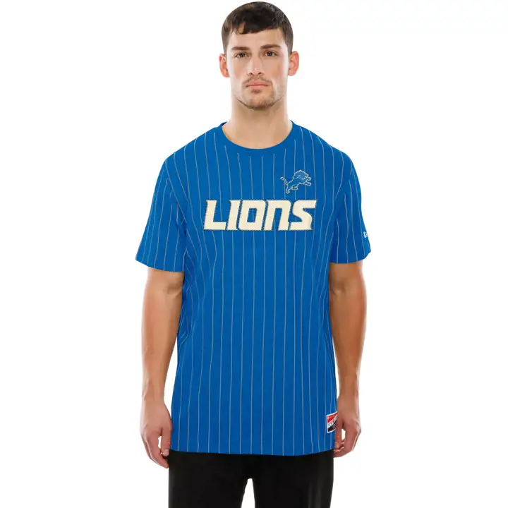T-shirt rayé Detroit Lions NFL New Era pour homme 25 BLEU