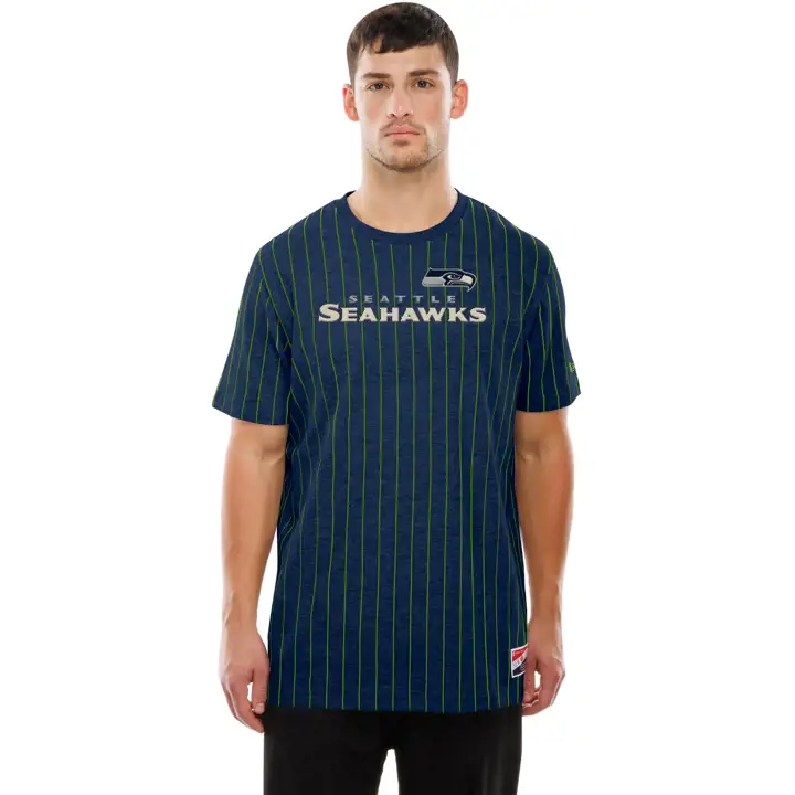 T-shirt rayé New Era Seattle Seahawks NFL Homme 25 MARINE