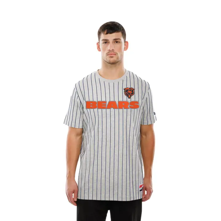 T-shirt à rayures New Era Chicago Bears NFL homme 25 GRY