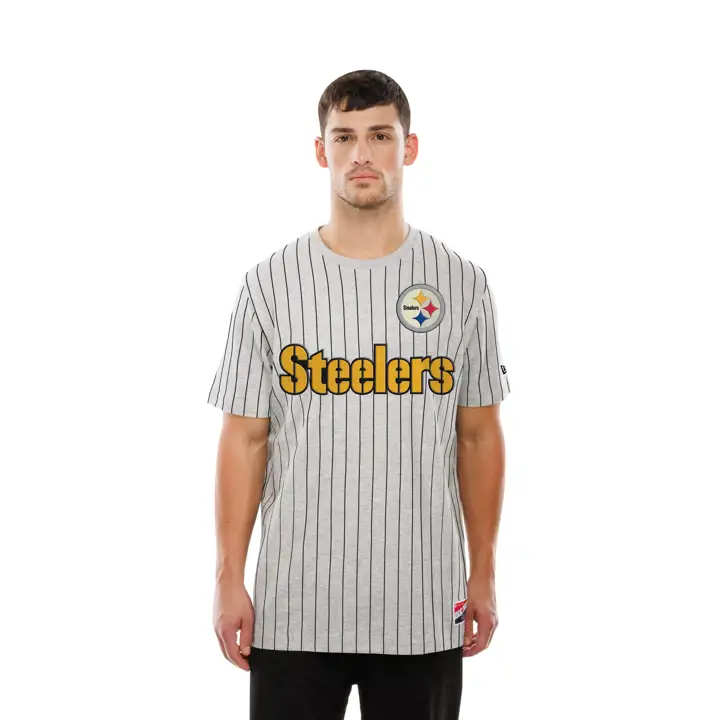T-shirt rayé Pittsburgh Steelers NFL New Era pour homme 25 G