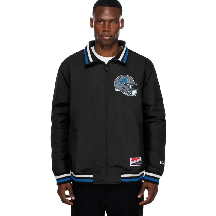 Detroit Lions NFL Veste New Era Nylon FZ Homme 25 BLK