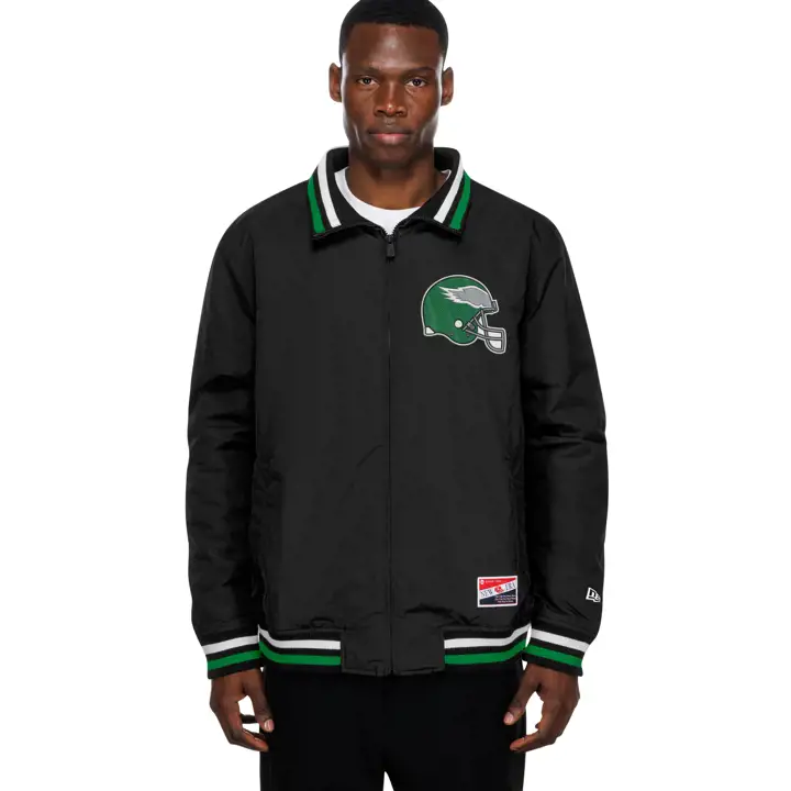 Veste NFL Philadelphia Eagles New Era FZ pour homme en nylon 25 BLK