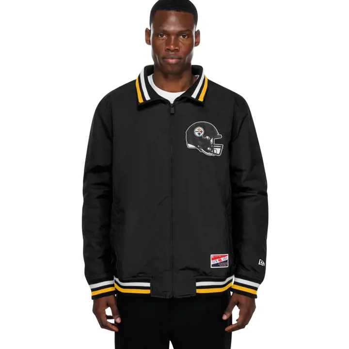 Veste Pittsburgh Steelers NFL pour homme en nylon New Era FZ 25 NOIR